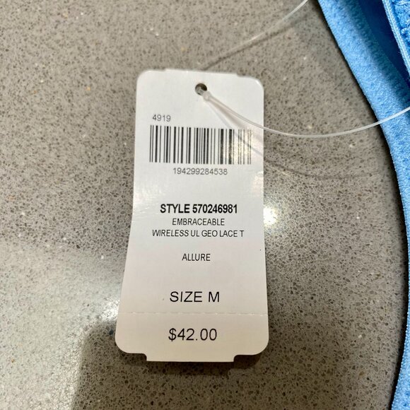 Women's Soma Embraceable Blue Lace Bralette - Picture 3 of 6